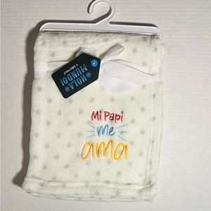 Spanish Mi Papi me AMA Baby Fleece Blanket